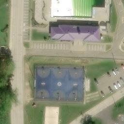 Volleyball Court, Cambridge, OH — aerial view