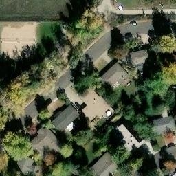 Sand Volleyball Court, Boulder, CO — aerial view