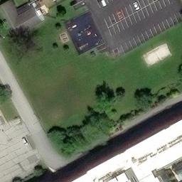 Sand Volleyball Court, Exton, PA — aerial view