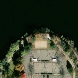 Sand Volleyball Court, Boulder, CO — aerial view