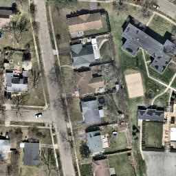 Sand Volleyball Court, Columbus, OH — aerial view