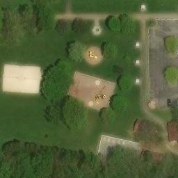 Volleyball Court, PA — aerial view