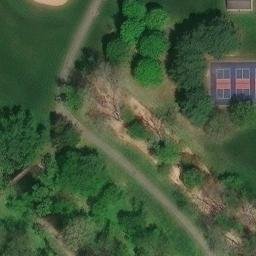 Sand Volleyball Court, PA — aerial view