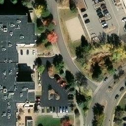 Sand Volleyball Court, Boulder, CO — aerial view