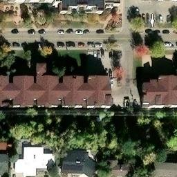Sand Volleyball Court, Boulder, CO — aerial view