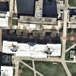 Sand Volleyball Court, Columbus, OH — aerial view