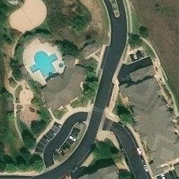 Sand Volleyball Court, Erie, CO — aerial view