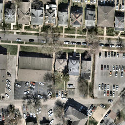 Sand Volleyball Court, Columbus, OH — aerial view