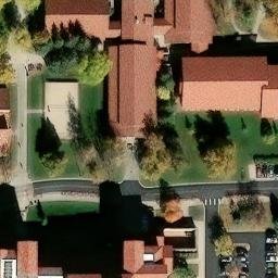Sand Volleyball Court, Boulder, CO — aerial view