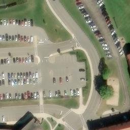 Volleyball Court, New Concord, OH — aerial view