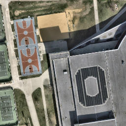 Lincoln Tower Sand Volleyball Courts — aerial view