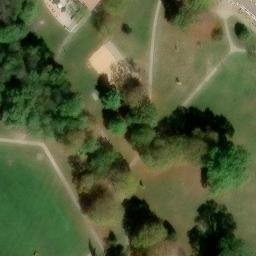 Sand Volleyball Court, New Concord, OH — aerial view