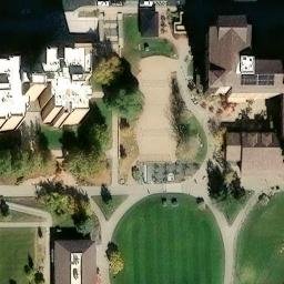 Sand Volleyball Court, Boulder, CO — aerial view