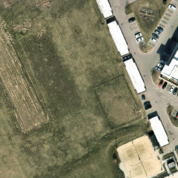 Sand Volleyball Court, Columbus, OH — aerial view