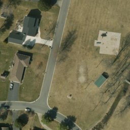 Sand Volleyball Court, Fishers, IN — aerial view
