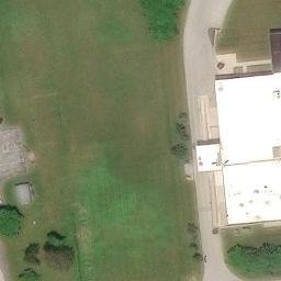Grass Volleyball Court, PA — aerial view