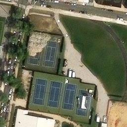Sand Volleyball Court, Philadelphia, PA — aerial view