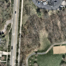 Sand Volleyball Court, Grandview Heights, OH — aerial view