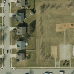 Sand Volleyball Court, Fishers, IN — aerial view