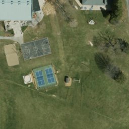 Sand Volleyball Court, Carmel, IN — aerial view