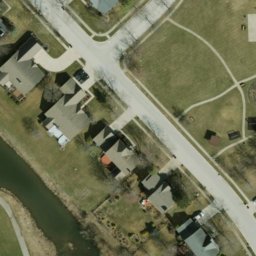 Sand Volleyball Court, Carmel, IN — aerial view