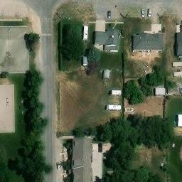 Sand Volleyball Court, Santaquin, UT — aerial view