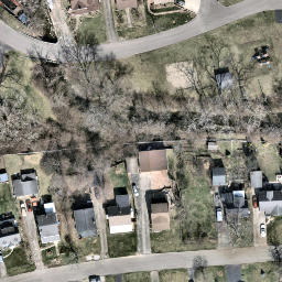 Sand Volleyball Court, Valleyview, OH — aerial view