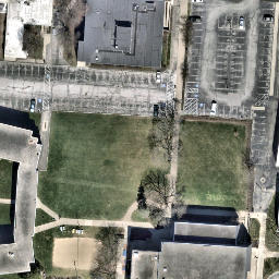 Sand Volleyball Court, Bexley, OH — aerial view