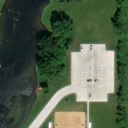 Volleyball Court, Quincy, IL — aerial view