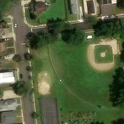 Sand Volleyball Court, Merchantville, NJ — aerial view