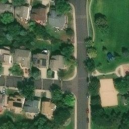 Sand Volleyball Court, Broomfield, CO — aerial view
