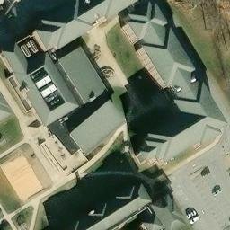 Sand Volleyball Court, Grantley, PA — aerial view