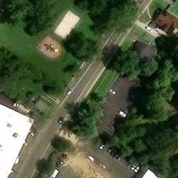 Sand Volleyball Court, NJ — aerial view