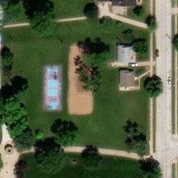 Sand Volleyball Court, Quincy, IL — aerial view
