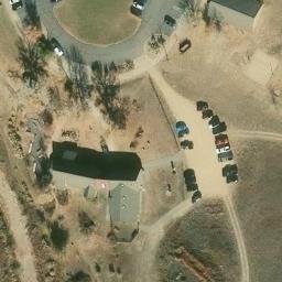 Sand Volleyball Court, CO — aerial view