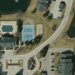 Sand Volleyball Court, Fishers, IN — aerial view