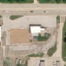 Sand Volleyball Court, IL — aerial view