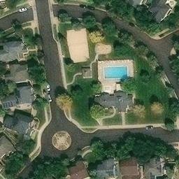 Sand Volleyball Court, Westminster, CO — aerial view