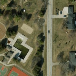 Sand Volleyball Court, Fishers, IN — aerial view
