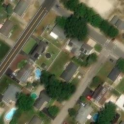 Sand Volleyball Court, Beachwood, NJ — aerial view