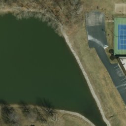 Volleyball Court, Indianapolis city (balance), IN — aerial view