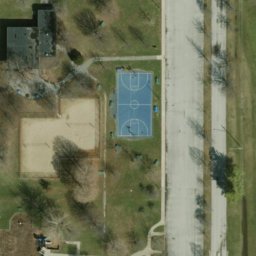Volleyball Court, Indianapolis city (balance), IN — aerial view