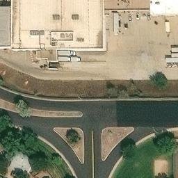 Sand Volleyball Court, Broomfield, CO — aerial view
