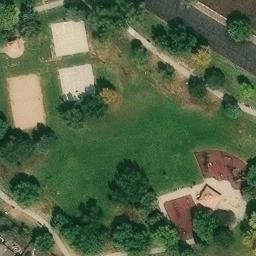 Sand Volleyball Court, Westminster, CO — aerial view