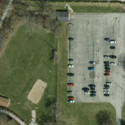 Sand Volleyball Court, Indianapolis city (balance), IN — aerial view