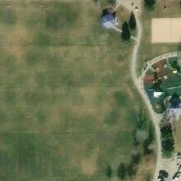 Volleyball Court, Commerce City, CO — aerial view