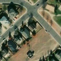 Sand Volleyball Court, Thornton, CO — aerial view