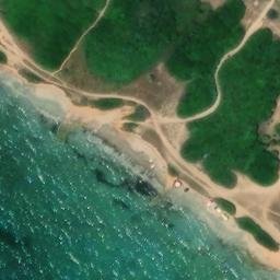 Sand Volleyball Court — aerial view