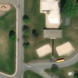 Sand Volleyball Court, Quarryville, PA — aerial view