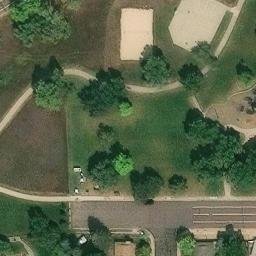 Sand Volleyball Court, Westminster, CO — aerial view